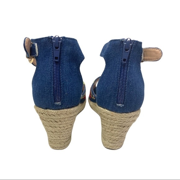 Blue Denim Embroidered Espadrilles - Picture 7 of 8